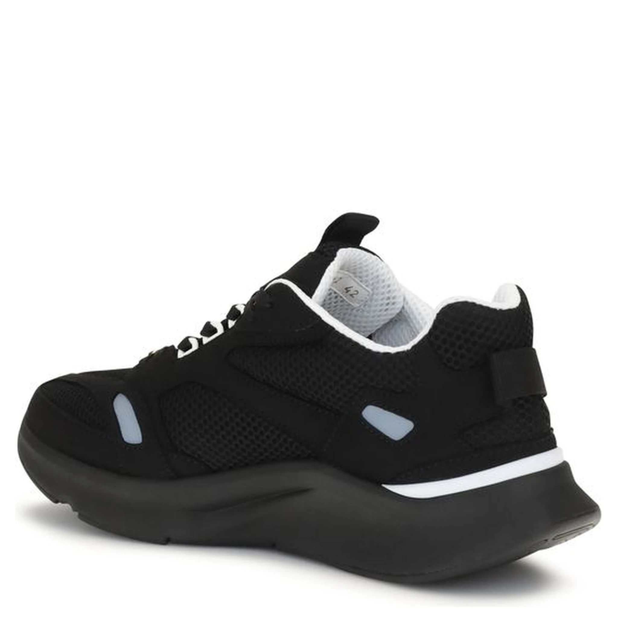 Black Fabric Athletic Sneakers