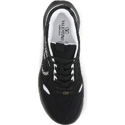 Black Fabric Athletic Sneakers