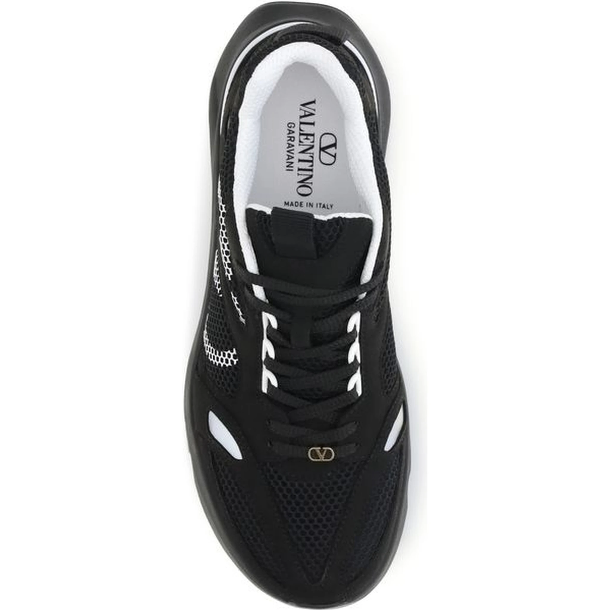 Black Fabric Athletic Sneakers