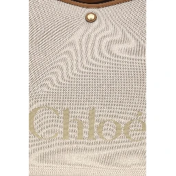Beige Cotton Shoulder Bag