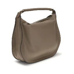 Beige Calf Leather Bos Taurus Shoulder Bag