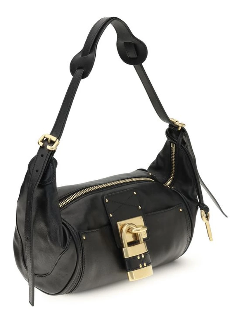 Black Calf Leather Bos Taurus Shoulder Bag