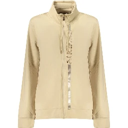 Beige Cotton Women Sweatshirt