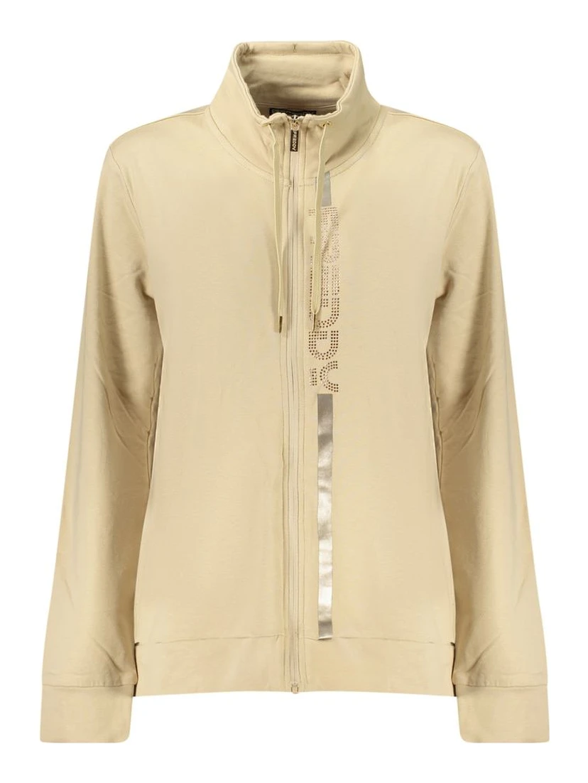 Beige Cotton Women Sweatshirt
