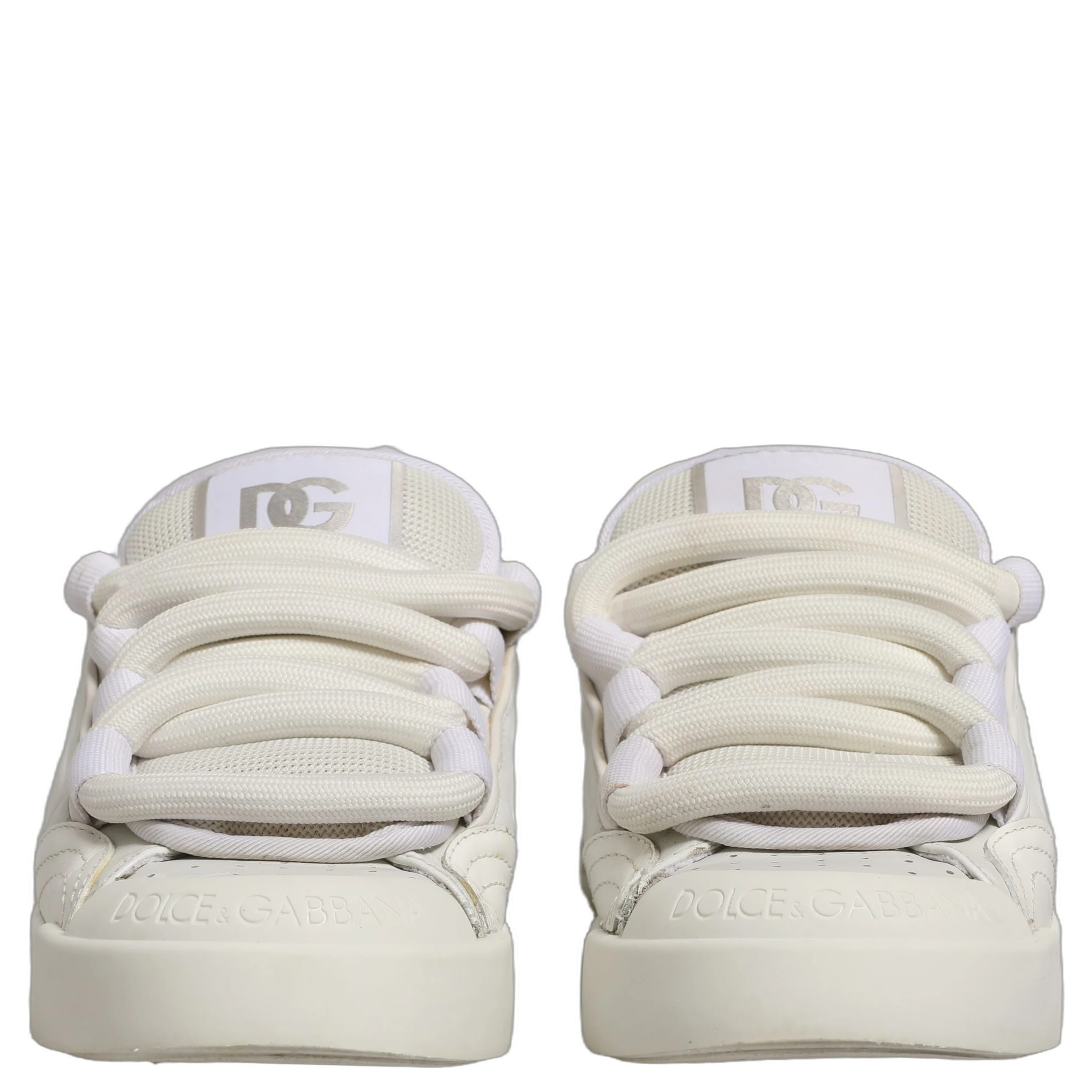 White Leather Portofino Space Sneakers Shoes