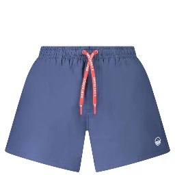 Blue Nylon Men's Swim Boxer