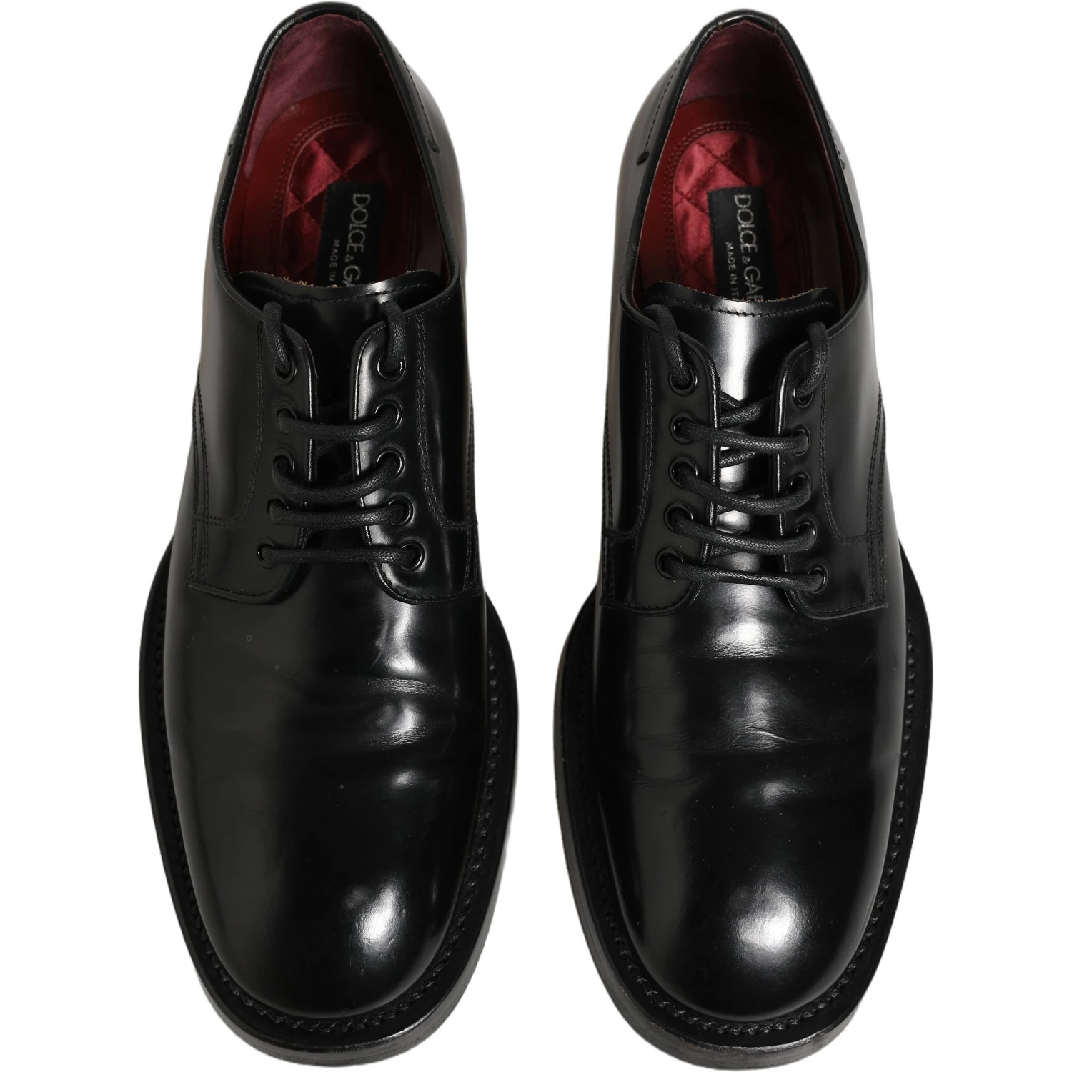 Black Leather Lace Up Derby Dress Men Shoes