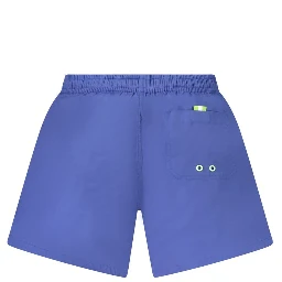 Blue Nylon Men's Swim Boxer