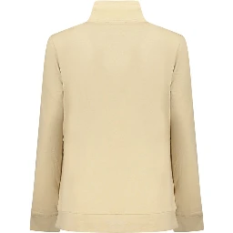 Beige Cotton Women Sweatshirt