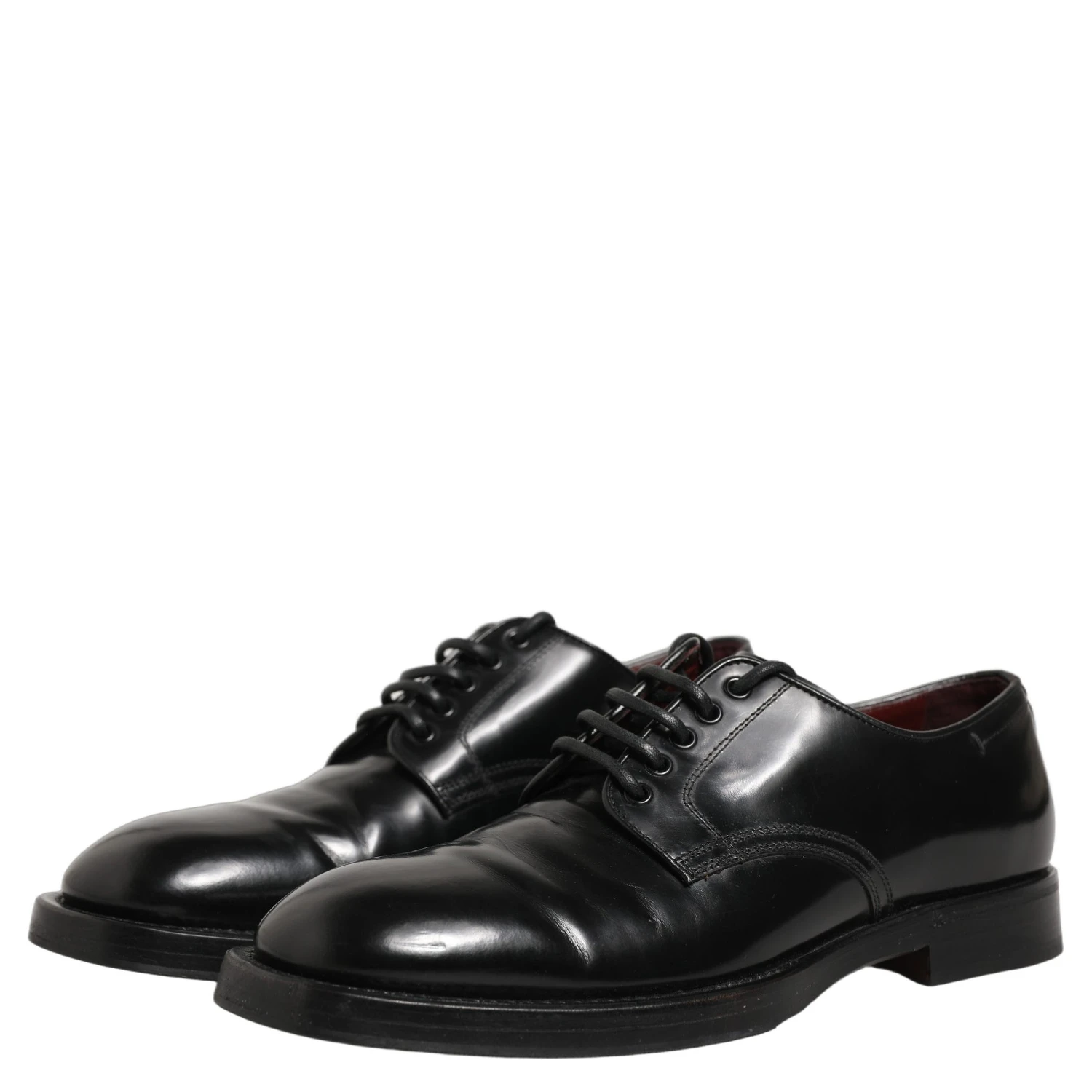 Black Leather Lace Up Derby Dress Men Shoes