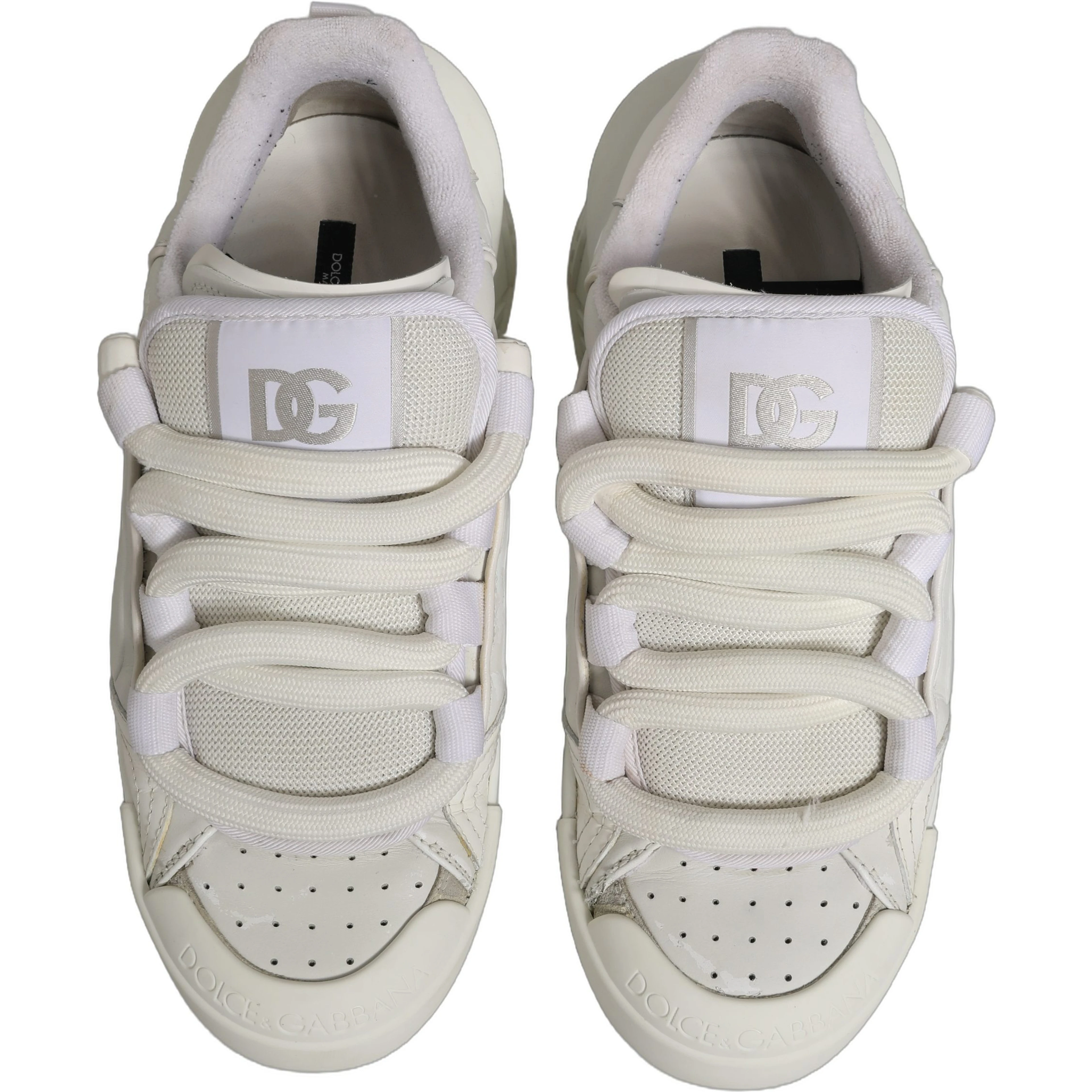 White Leather Portofino Space Sneakers Shoes