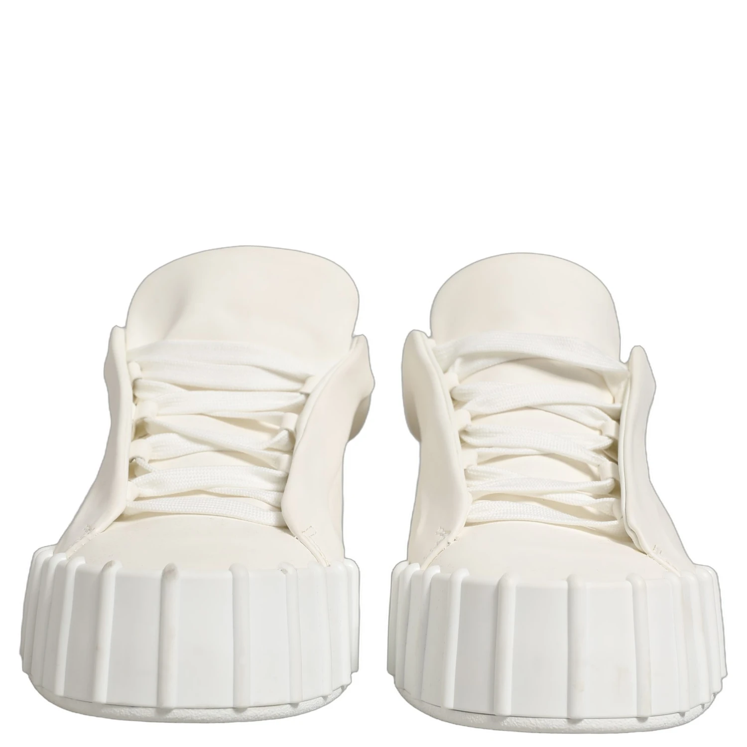 White Leather Low Top Lace Up Sneakers Shoes