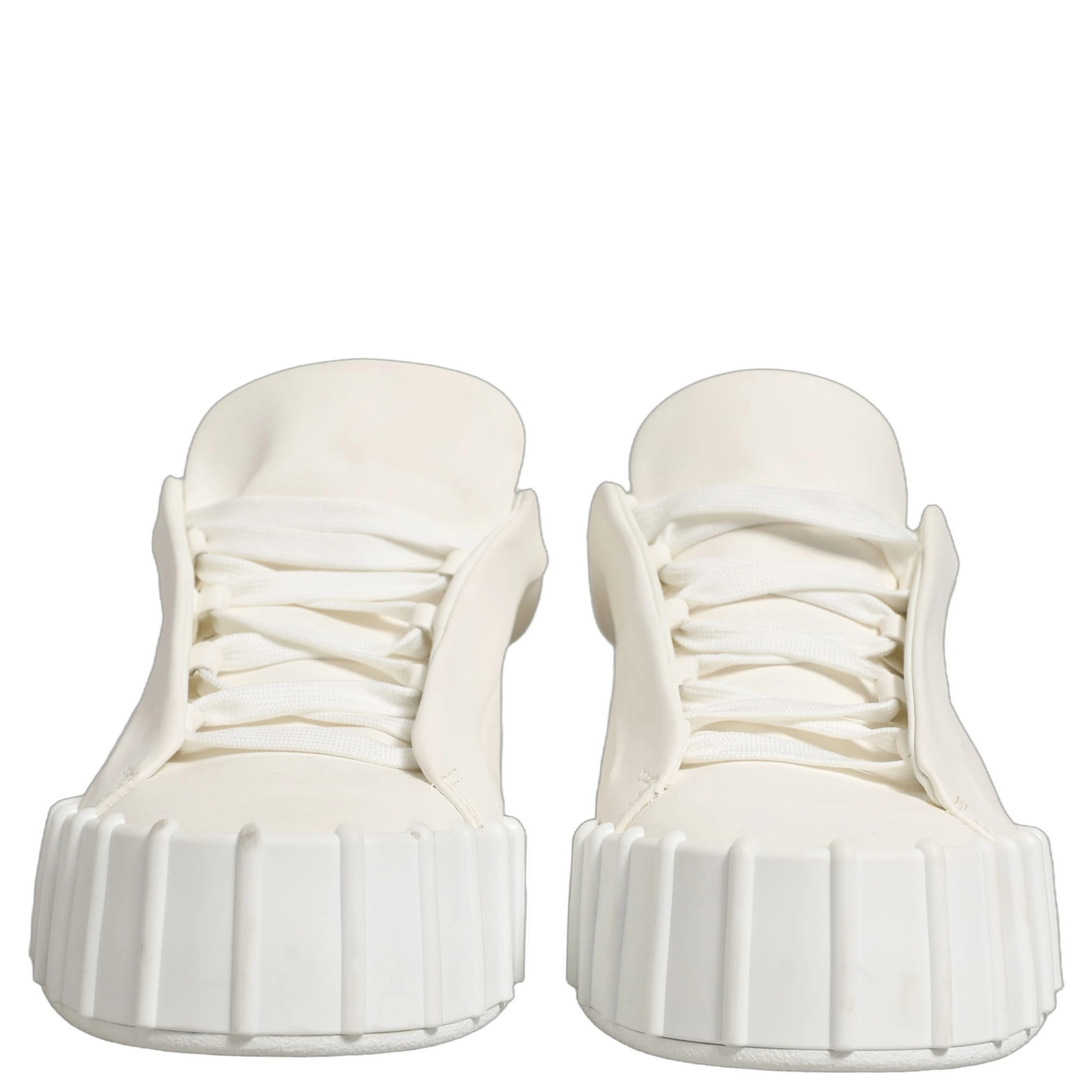 White Leather Low Top Lace Up Sneakers Shoes