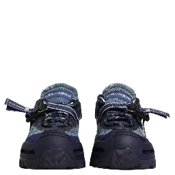 Blue Airmaster Panelled Low Top Denim Sneakers Shoes