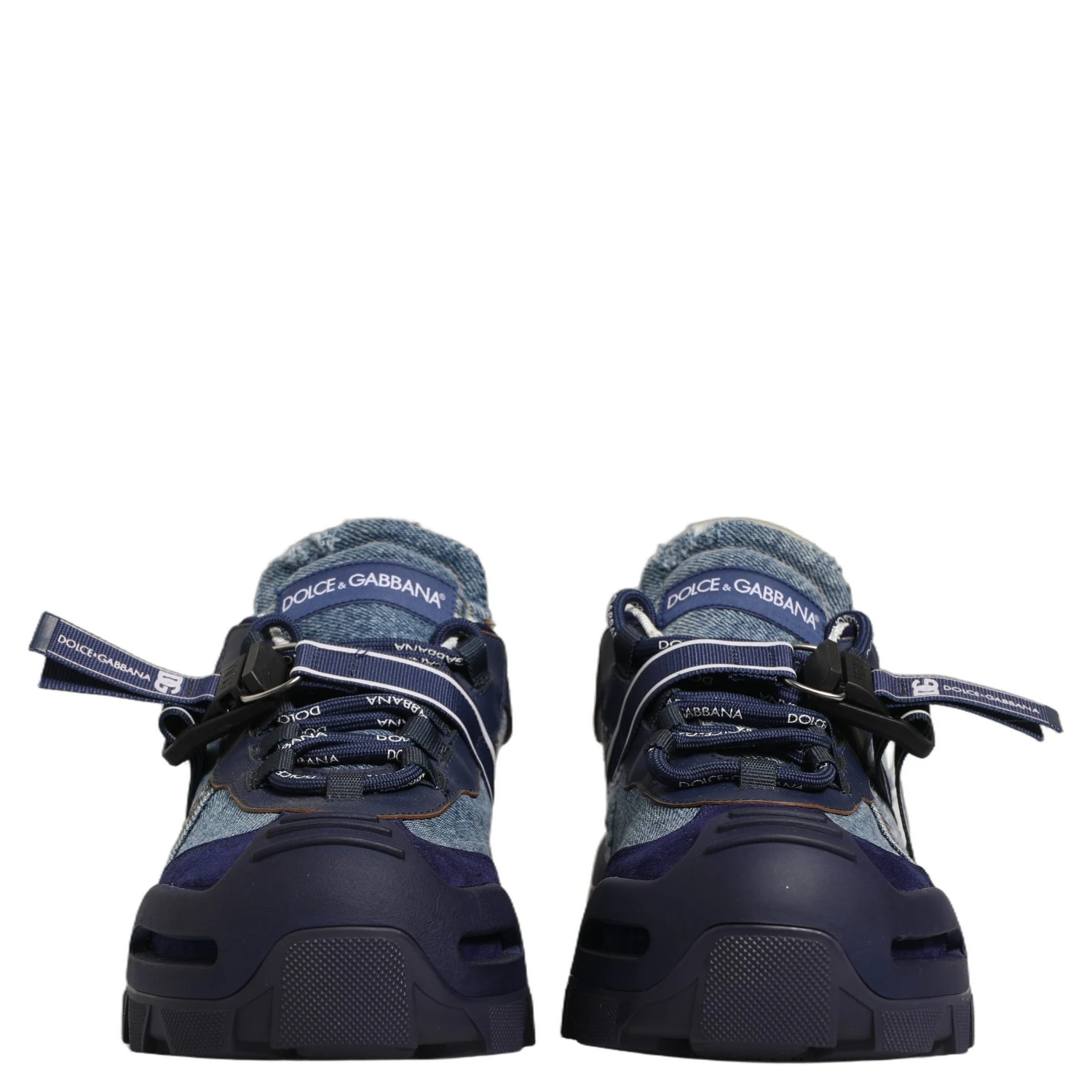 Blue Airmaster Panelled Low Top Denim Sneakers Shoes