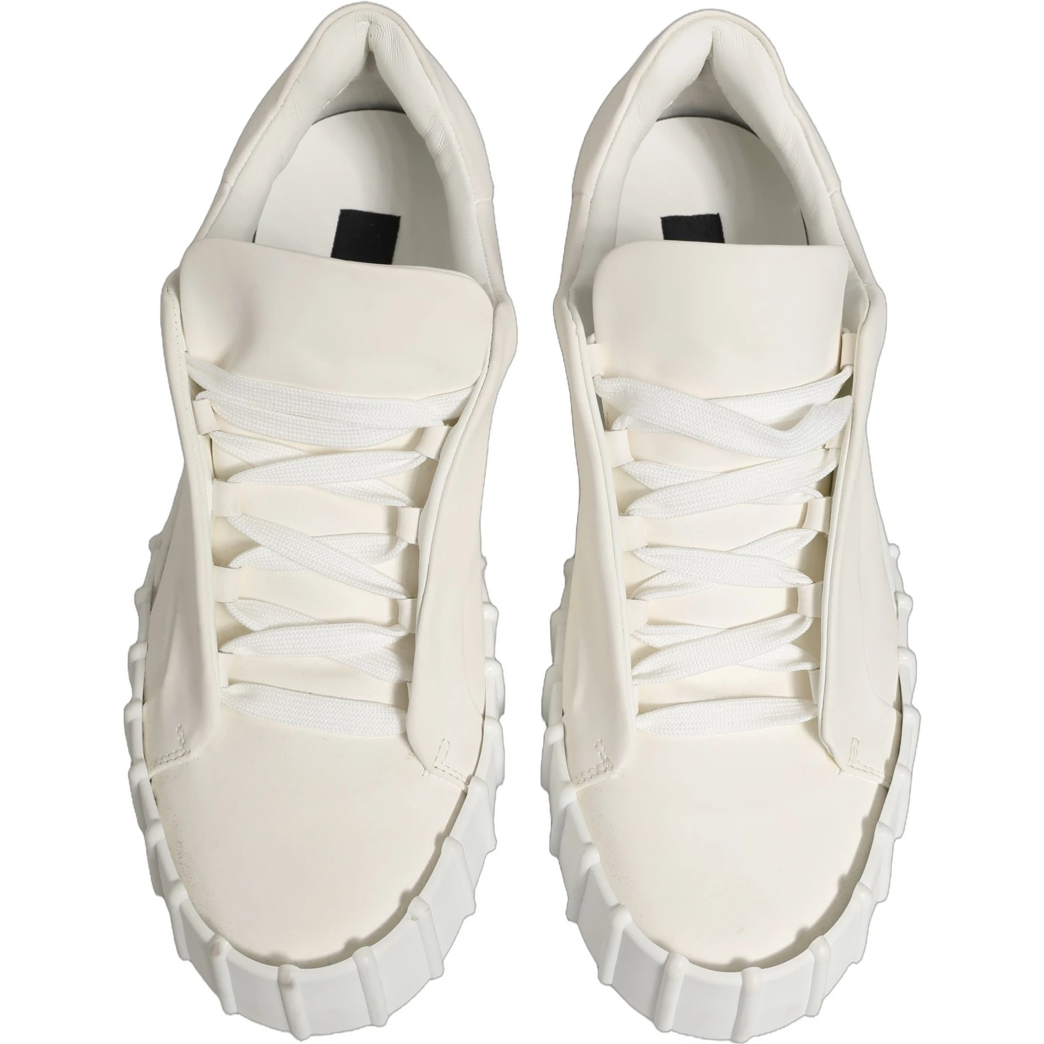 White Leather Low Top Lace Up Sneakers Shoes