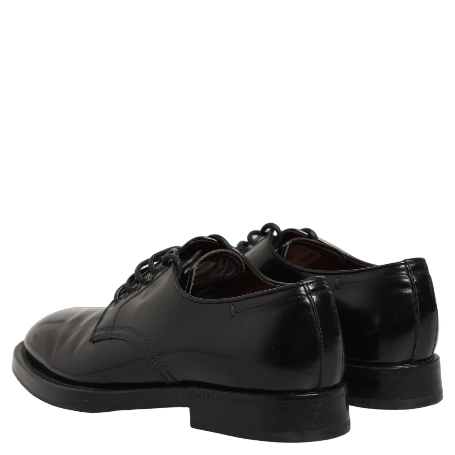 Black Leather Lace Up Derby Dress Men Shoes