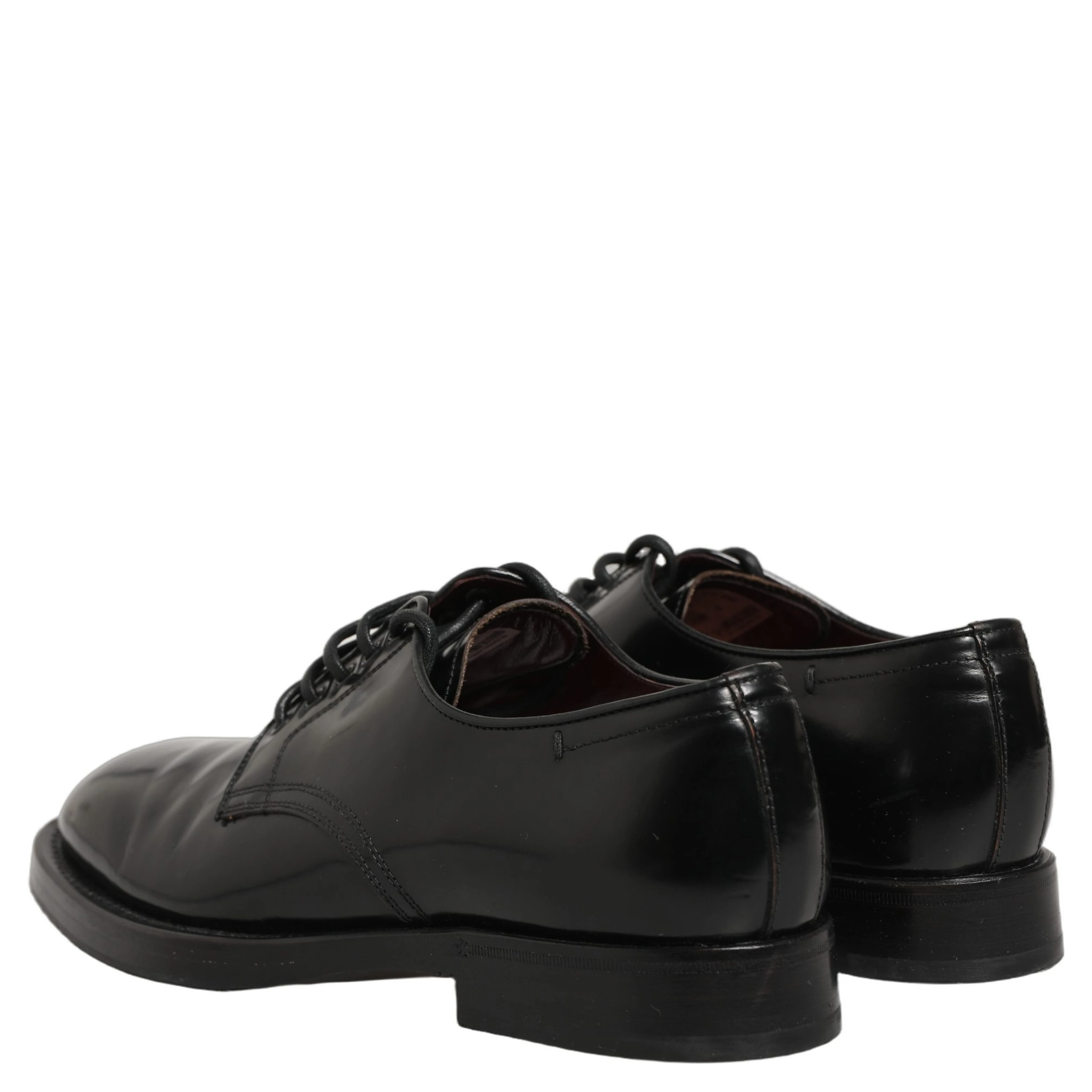 Black Leather Lace Up Derby Dress Men Shoes