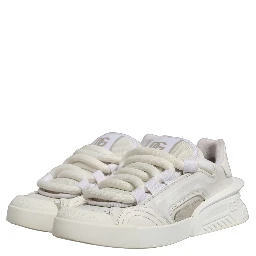 White Leather Portofino Space Sneakers Shoes