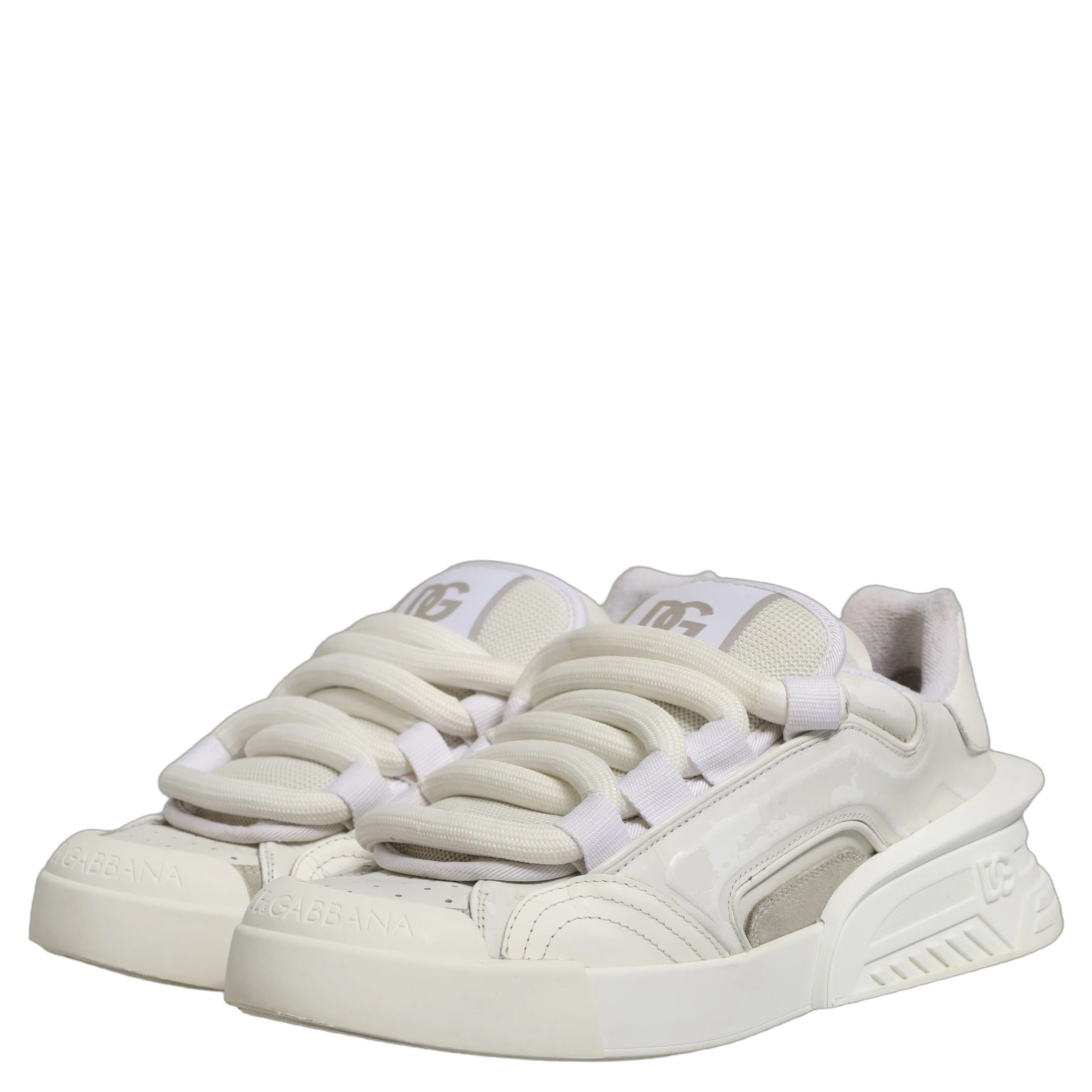 White Leather Portofino Space Sneakers Shoes