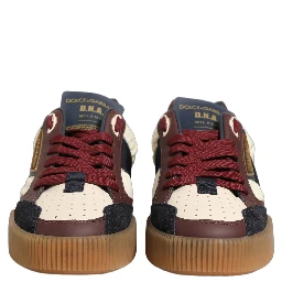 Multicolor Leather MIAMI Low Top Men Sneakers Shoes