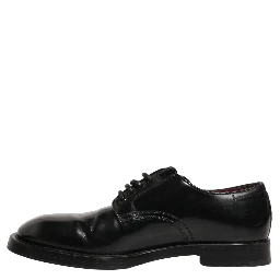 Black Leather Lace Up Derby Dress Men Shoes