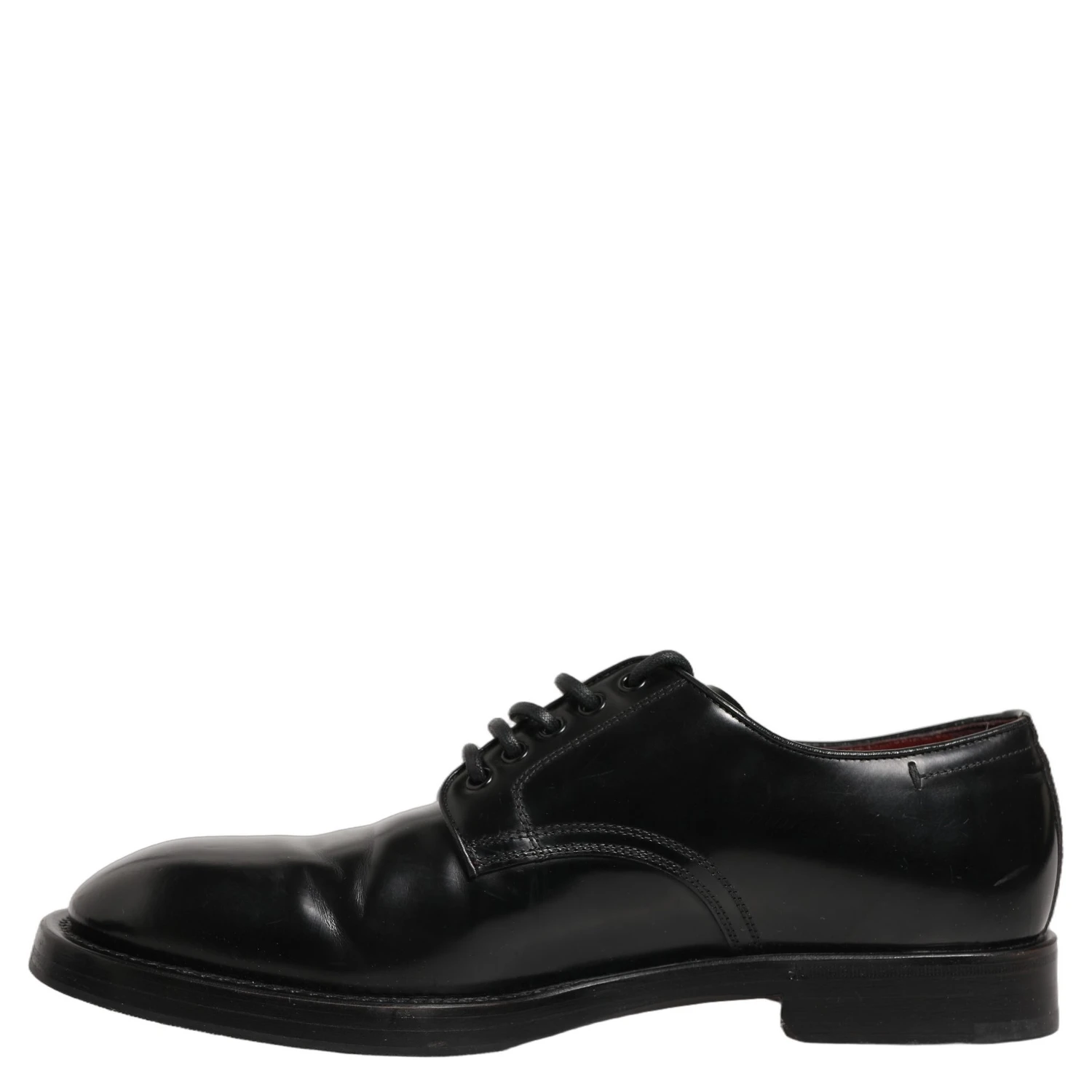 Black Leather Lace Up Derby Dress Men Shoes