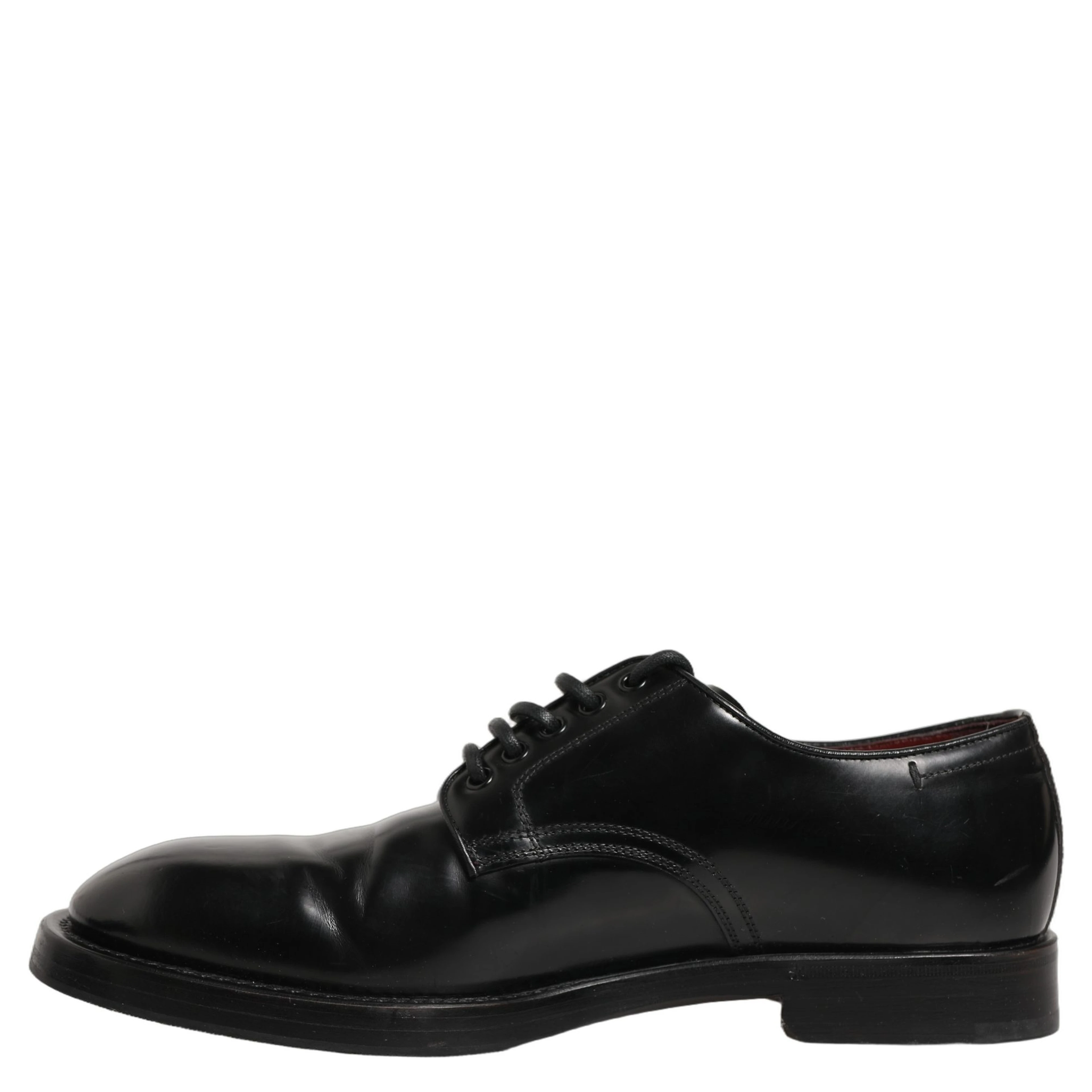 Black Leather Lace Up Derby Dress Men Shoes