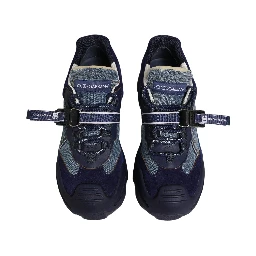 Blue Airmaster Panelled Low Top Denim Sneakers Shoes