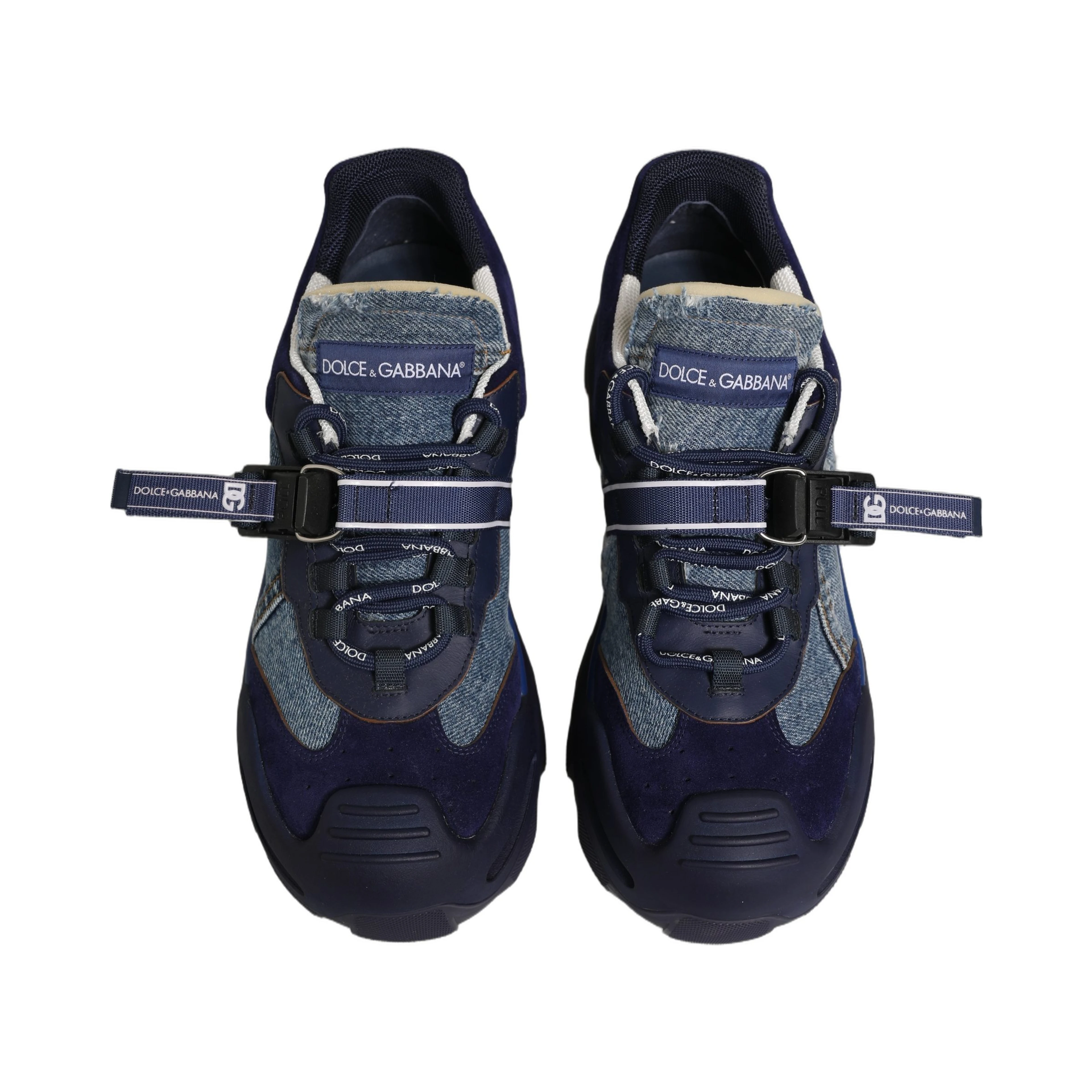 Blue Airmaster Panelled Low Top Denim Sneakers Shoes