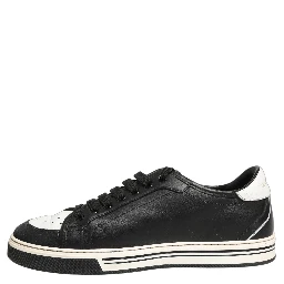 Black Leather Crown Milano Men Sneakers Shoes