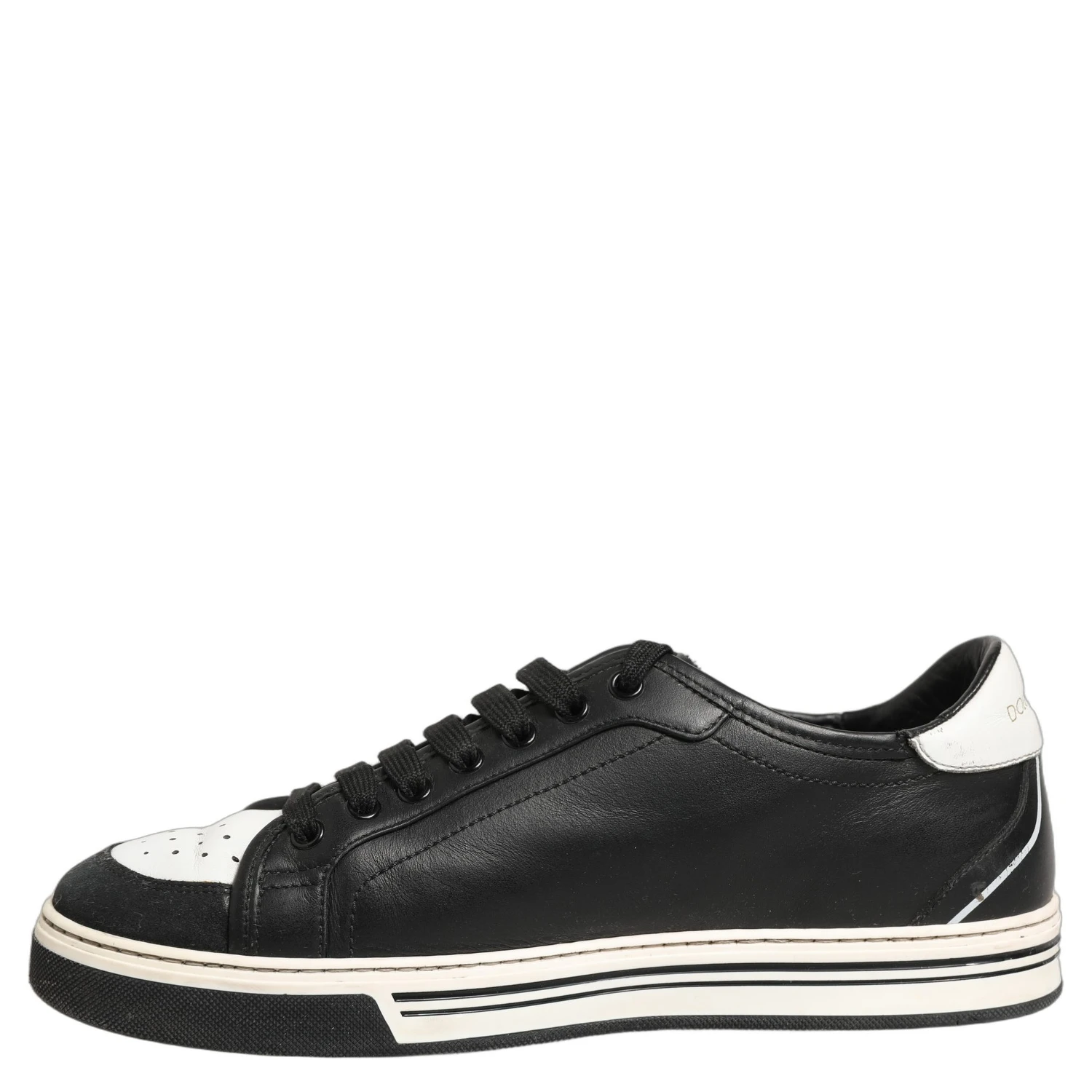 Black Leather Crown Milano Men Sneakers Shoes