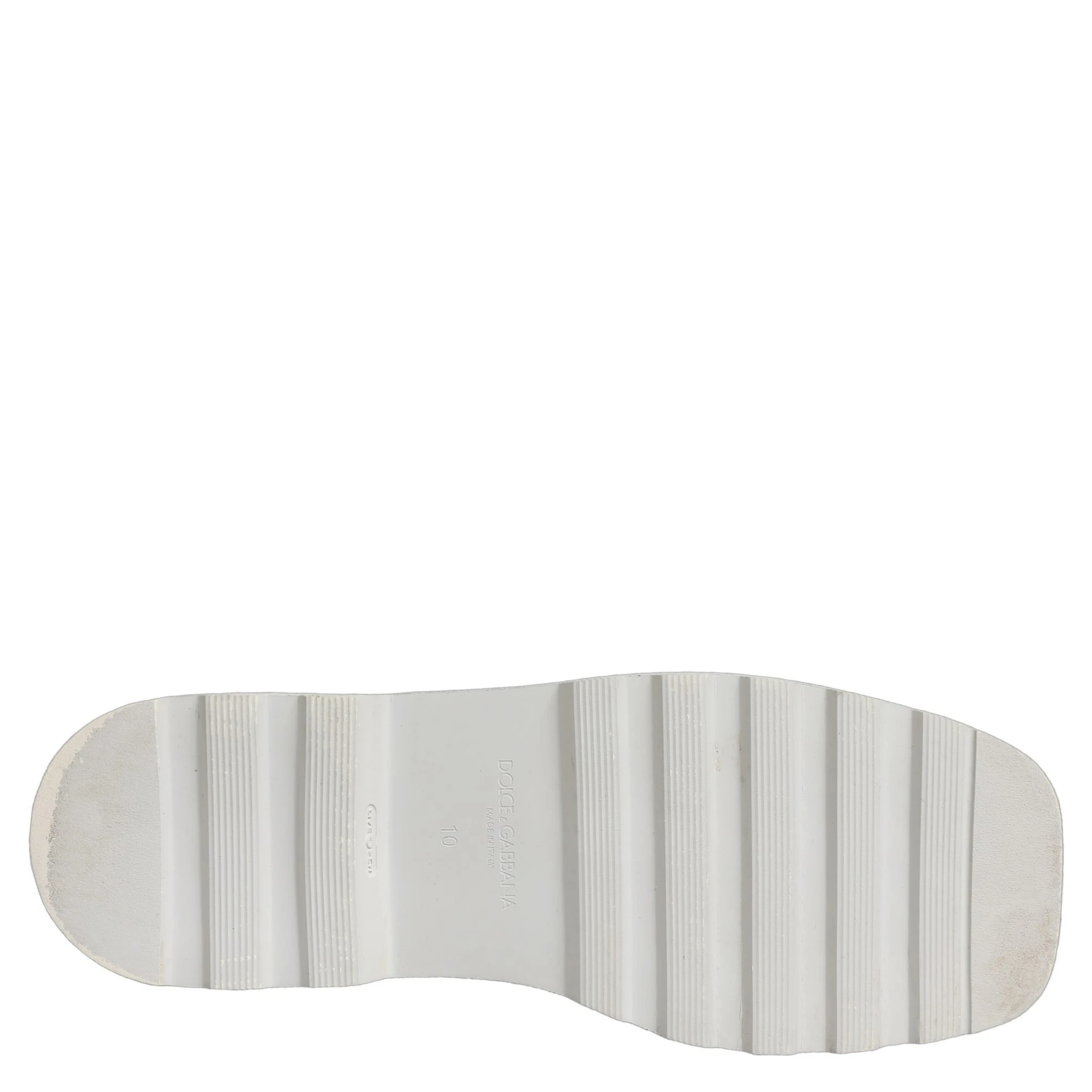White Leather Chunky Sole Slip On Derby Shoes