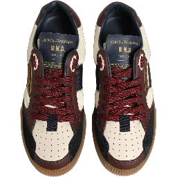 Multicolor Leather MIAMI Low Top Men Sneakers Shoes