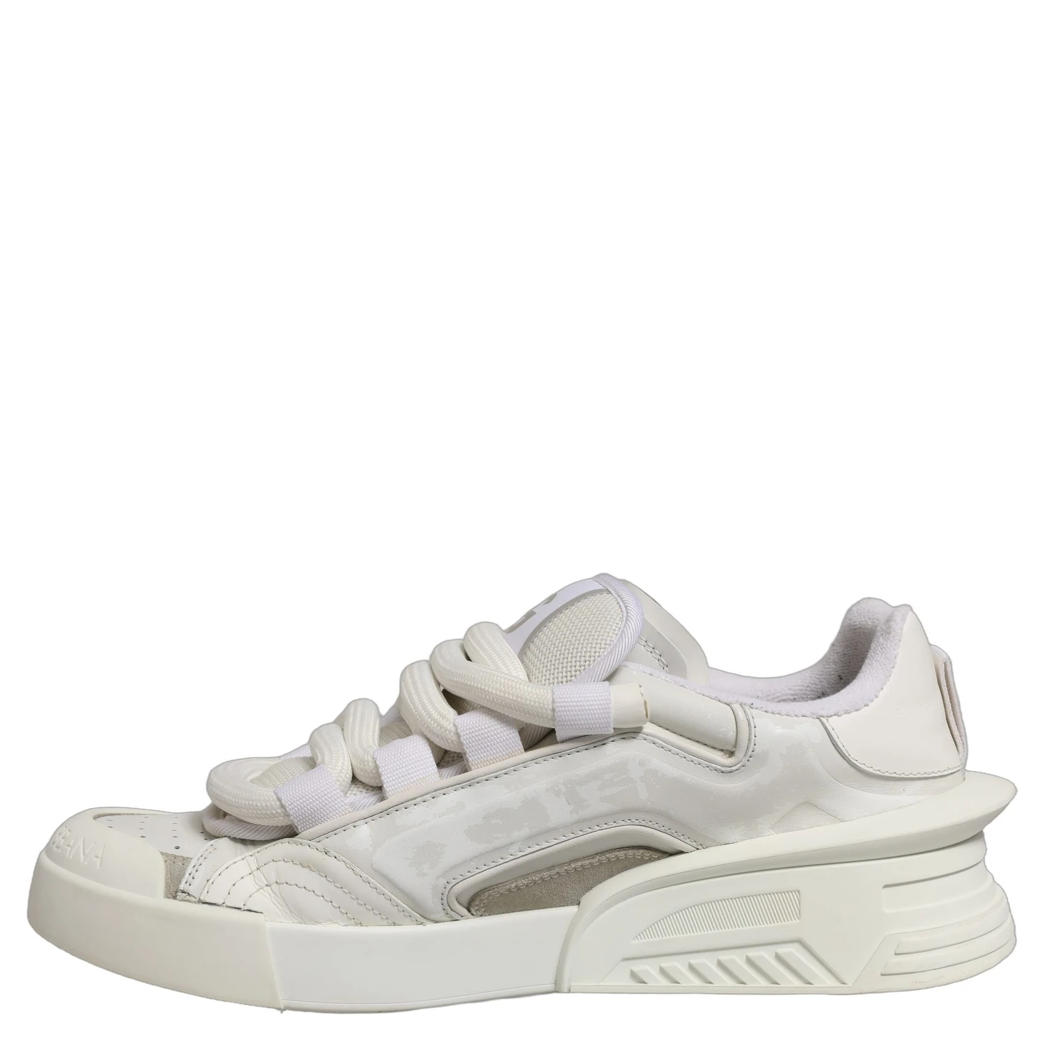White Leather Portofino Space Sneakers Shoes