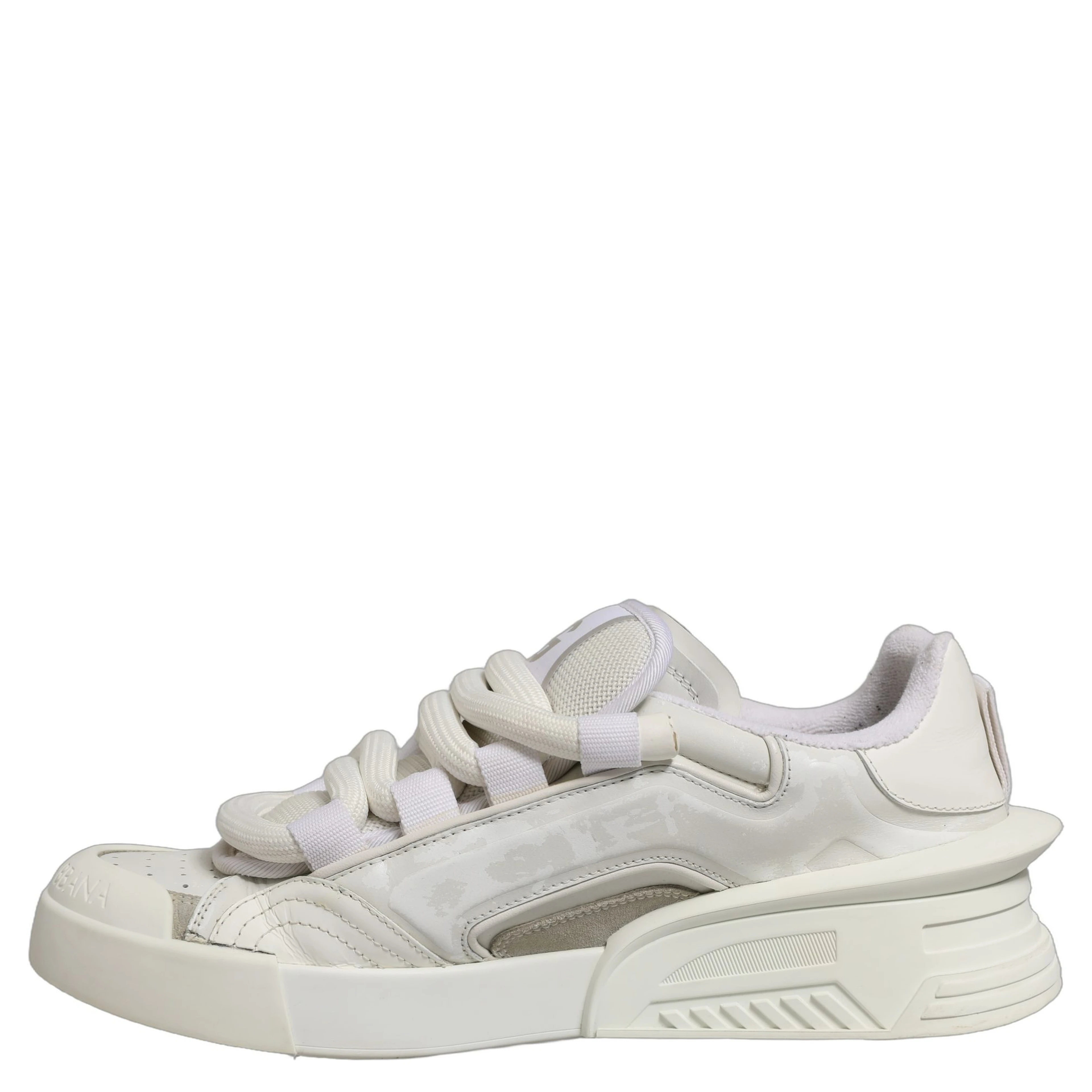 White Leather Portofino Space Sneakers Shoes