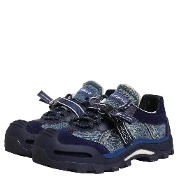 Blue Airmaster Panelled Low Top Denim Sneakers Shoes