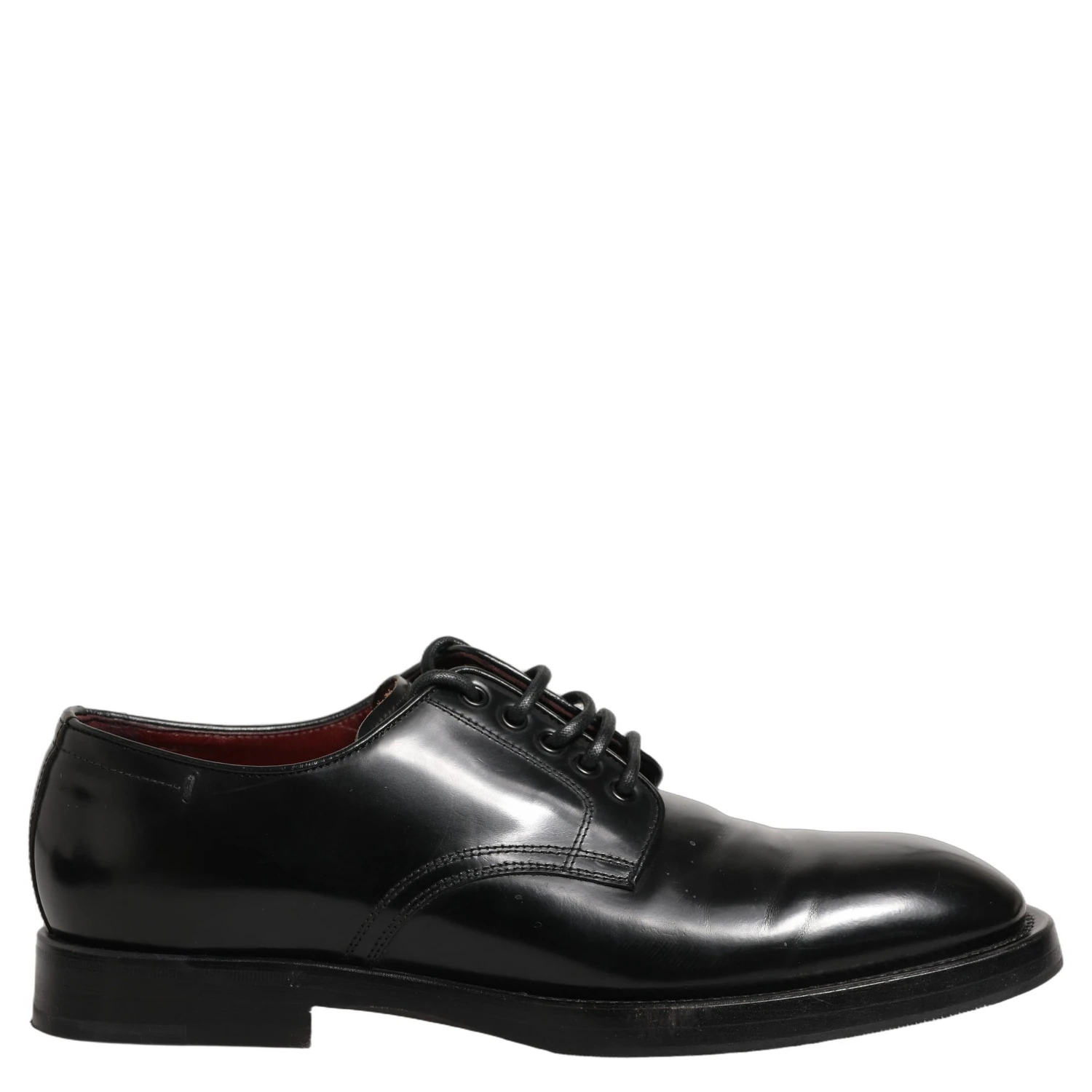 Black Leather Lace Up Derby Dress Men Shoes