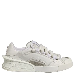 White Leather Portofino Space Sneakers Shoes