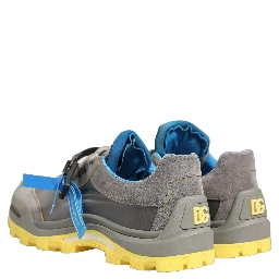 Gray Airmaster Panelled Low Top Men Sneakers Shoes