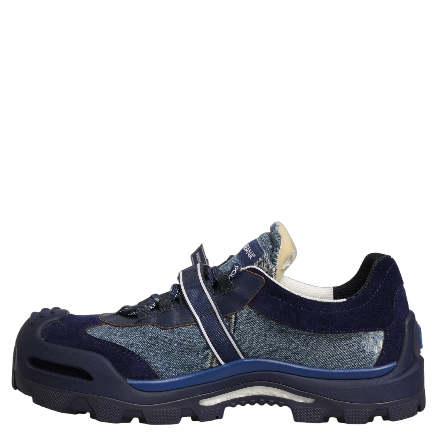 Blue Airmaster Panelled Low Top Denim Sneakers Shoes