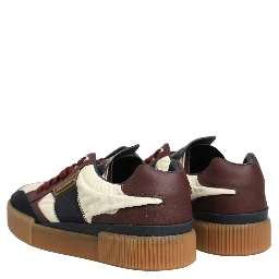 Multicolor Leather MIAMI Low Top Men Sneakers Shoes