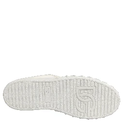 White Leather Low Top Lace Up Sneakers Shoes