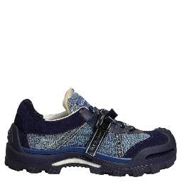 Blue Airmaster Panelled Low Top Denim Sneakers Shoes