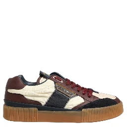 Multicolor Leather MIAMI Low Top Men Sneakers Shoes