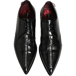 Black Leather Men Derby Dress Formal Shoes