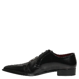 Black Leather Men Derby Dress Formal Shoes