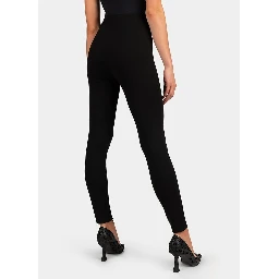 Black Viscose Casual Pants