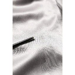 Metallic Grey Satin Silk Formal Dress Shirt