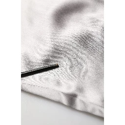 Metallic Grey Satin Silk Formal Dress Shirt